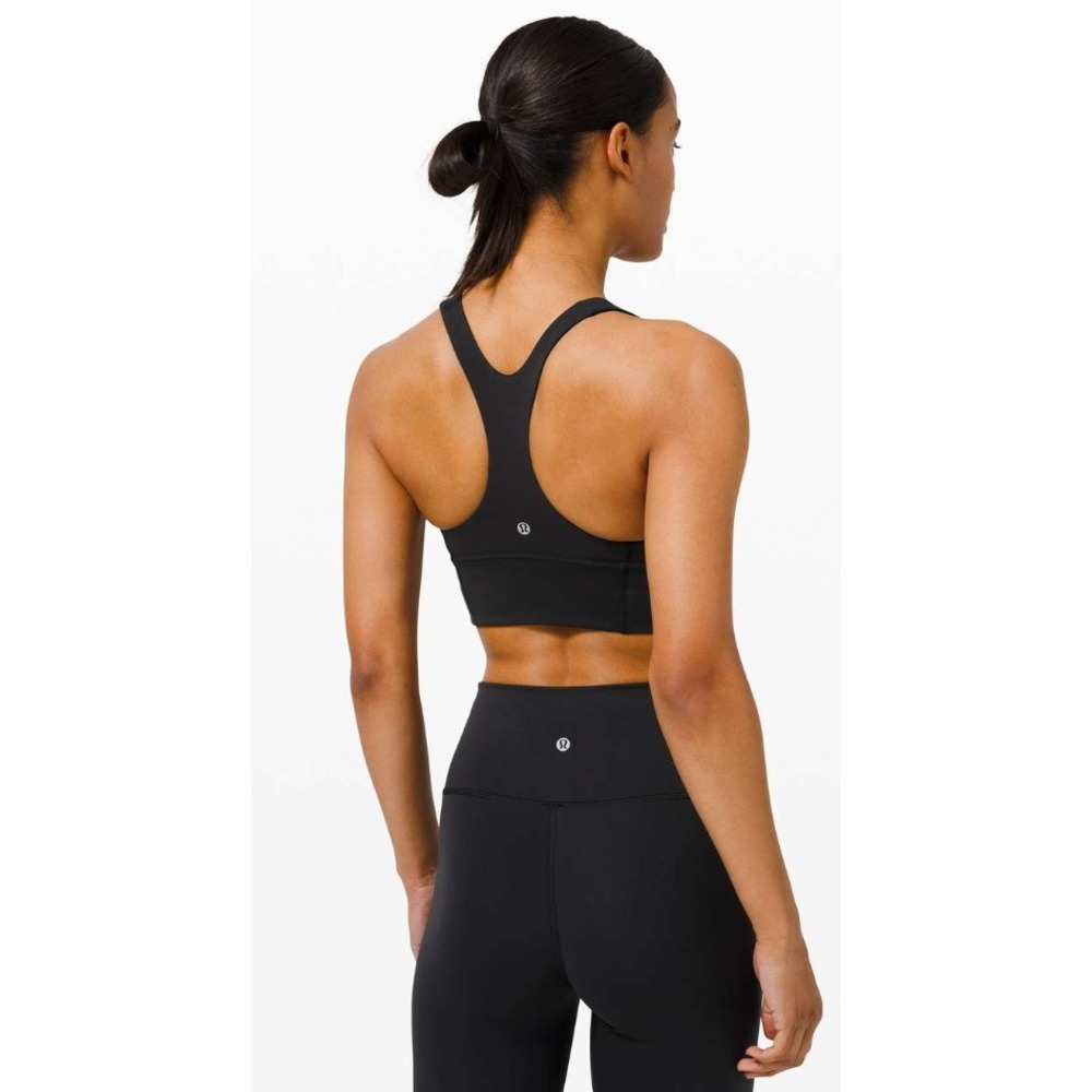 Lululemon Wunder Train Long-Line Bra Medium Support C/D Cups Black Size 8 W2CNSS